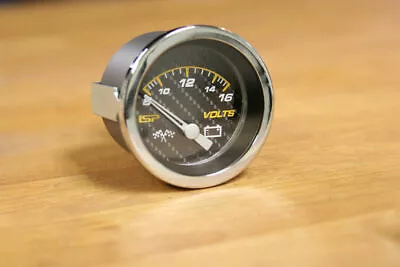$50 • Buy Vw Type 123 Bug Bus Ghia Isp Carbon Fiber Race 12v Voltmeter Gauge 2-1/16 