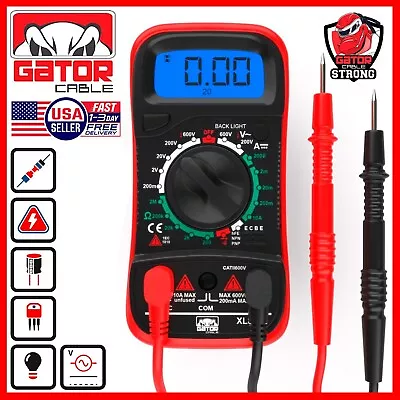 Digital Multimeter AC DC Voltmeter Ammeter Ohmmeter Volt Tester Meter 9V Power • $9.99