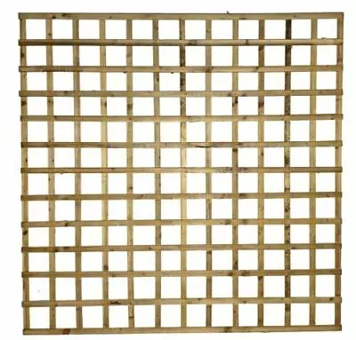 PGS Flat Top Square Trellis Standard Panel Timber Lattice Screen W.6ft XH.6ft • £30