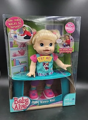 Vtg Collectible  2011 New In Box Interactive Baby Alive Baby Wanna Walk Doll • $179.99