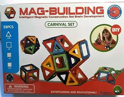 Mag-Building Carnival Set- 28Pcs Magnetic Blocks - Building Toys • £38.55