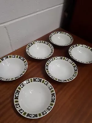 6x Oakwood Washington Pottery Ltd Cereal Bowls • £10.99