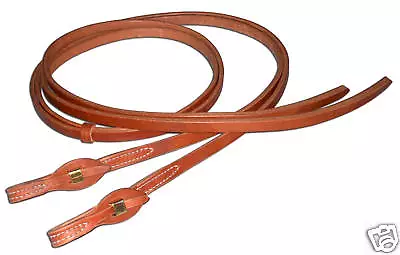 Western Leather 5/8 X 8 Split Reins W/ Quick Change End Custom Cowboy USA H5880 • $66