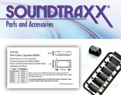 SoundTraxx 810162 | Mini Cube 3 Oval Speaker/Baffle Kit | New | Squeaky's Trains • $15.96