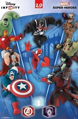 DISNEY INFINITY POSTER ~ 2.0 MARVEL SUPERHEROES 22x34 Video Game Avengers Groot • $6.80