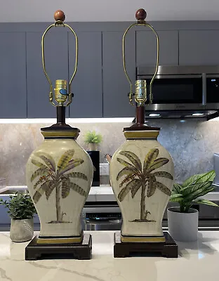 VTG Raymond Waites Couture Lamps Palm Tree Southern Country Americana Tropical • $280