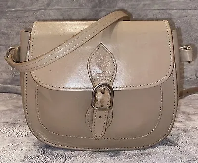 Vintage Vera Pelle Leather Crossbody Shoulder Strap Bag Purse Made In Italy • $34.95