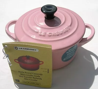 ✨new Le Creuset Satin Pink Mini Round Cocette Casserole Dish With Lid 0.25l/8oz✨ • £32.95