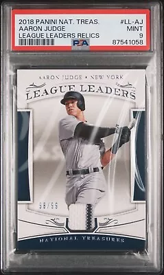 2018 Panini National Treasures League Leaders 68 /99 Aaron Judge #LL-AJ PSA 9 • $100