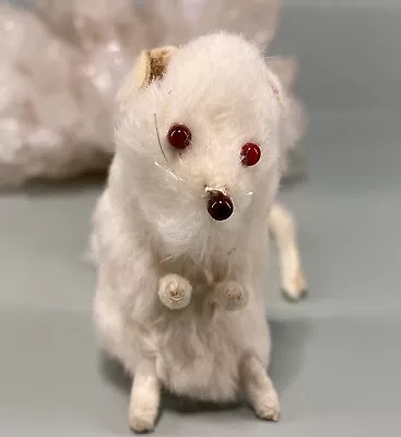 Vtg Carl Original Mouse West Germany Miniature White Albino Mouse Red Eyes Rare • $29.97