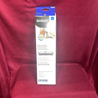 Epson S015337 For LQ-590 Black Ribbon Cartridge New Sealed • $7.99