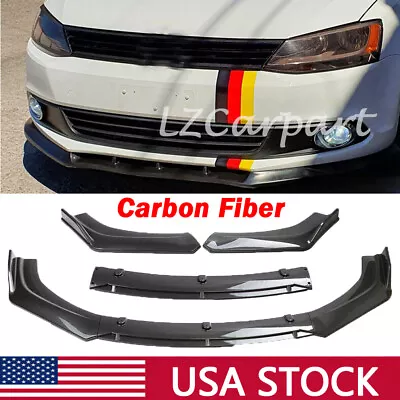 For VW Jetta MK5 MK6 2012-23 Front Bumper Lip Splitter Spoiler Kit Carbon Fiber • $62.95