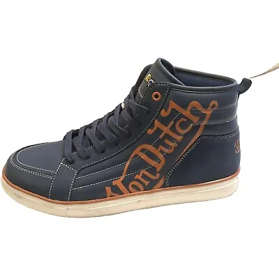 Von Dutch  AMPUTEE Left Shoe Men Size 9 NEW Sample Blue Leather High Top • $29.99