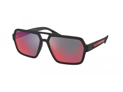 $298.29 • Buy Prada Linea Rossa Sunglasses PS 01XS  DG008F Black Red Blue Man