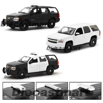 Welly 1:24 2008 Chevrolet Tahoe Police Version Diecast Model Car Unmarked New • $23.50
