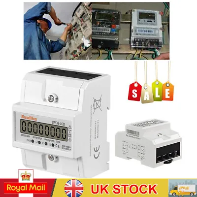 £26.79 • Buy Digital KWh Meter, 3-Phase 4 Wire Electric Meter With 6-Digit Display UK STOCK