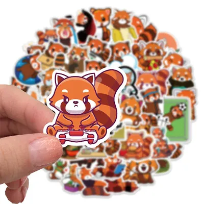 50pcs Cute Red Panda Graffiti Decorate Luggage Notebook Waterproof SticiwlURUK • £3.41