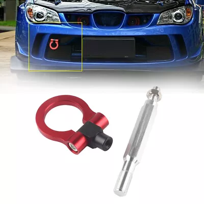 $22.77 • Buy JDM Red Track Racing CNC Aluminum Tow Hook Ring Bar For 2015-2020 Subaru WRX STI