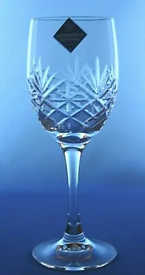 EDINBURGH CRYSTAL DUET DESIGN - WINE GOBLET GLASS 18.5.cm /  7 1/4   UNUSED NEW • £16