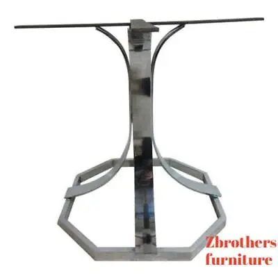Vintage Mid Century Chrome Dining Room Center Table Base Octagon • $429