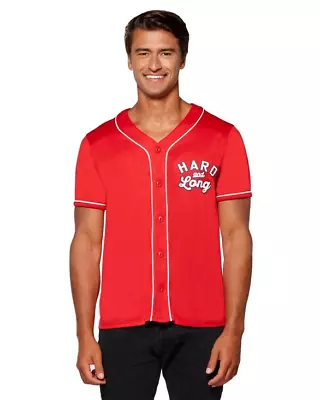 Long And Hard Baseball Jersey T Shirt Halloween Cosplay Costume Shirt Funny Med • $23.88