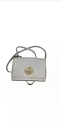 KATE SPADE New York Leather Grey Blue Turn Lock Mini Purse Crossbody Bag • $45