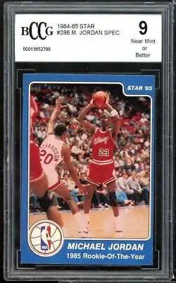 1984-85 Star #288 Michael Jordan Rookie Card BGS BCCG 9 Near Mint+ • $7500