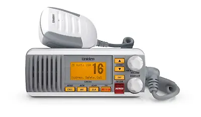Uniden UM385 Fixed Mount DSC VHF Marine Radio W/ S.A.M.E. Weather Alert - White • $134.90