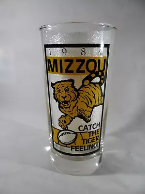 1984 University Of Missouri Football Schedule Glass Tumbler Mizzou Tigers EUC • $32