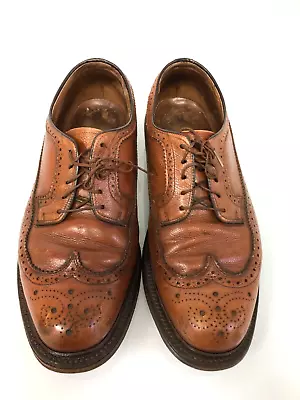 Vintage Hanover LB Sheppard Shoes Mens Wingtip Brown Oxford 2312 Size 9 EEE • $40