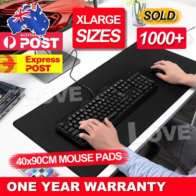 Extra Large Size Gaming Mouse Pad Desk Mat Anti-slip Rubber Speed Mousepad Black • $16.95