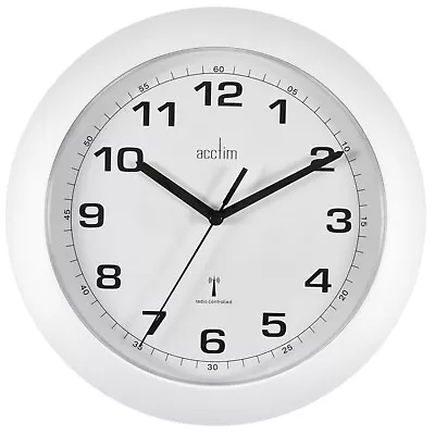 £29.95 • Buy Acctim Cadiz Wall Clock Radio Controlled Traintrack Marker 25cm