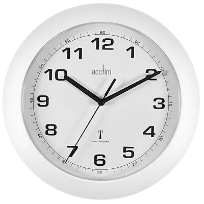 Acctim Cadiz Wall Clock Radio Controlled Traintrack Marker 25cm • £25.46