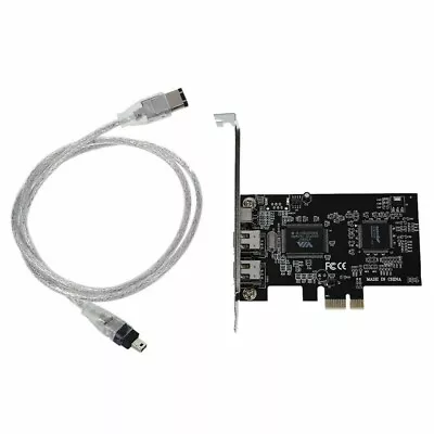 PCI Express X1 PCI-E FireWire IEEE1394 Controller Card 3 Port For Desktop SZHKDR • £22.99