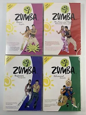 ZUMBA Fitness  Box Set 4 DVDs: Beginners Advanced Abs Buns Thighs Power • $24