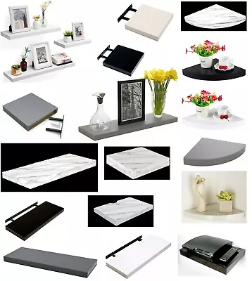 £11.95 • Buy High Gloss Floating Shelf Shelves Display Unit Wall Mounted Bookcase Media Shelf
