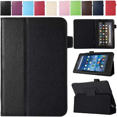 For Amazon Fire 7 Tablet 12th Generation 2022 Leather Case Smart Stand Cover • £4.98