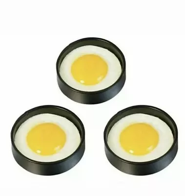 3pc Large Egg Rings Metal Egg Rings Cooking Omelette Breakfast Kitchen Chef Aid  • £4.99