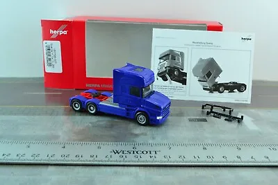 $21.95 • Buy Herpa 349604 SCANIA Hauber Tractor Unit Truck Blue 1:87 HO Scale 