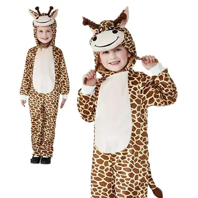 Giraffe Costume Animal Jungle Book Week Day Zoo Toddler Fancy Dress Kids Outfit • £12.99