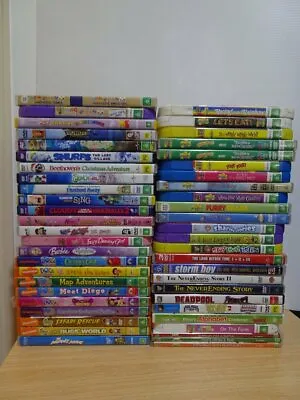 Assortment Of Dvds ~ 48 Titles - In Our Dropdown Menu~  Wiggles ~Hi-5 ~ Dora Etc • $7.90