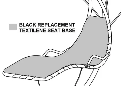 £29.99 • Buy Helicopter Chair Swing Hammock Textilene Mesh Seat Base Replacement Black