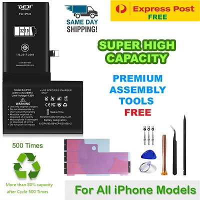 $32.98 • Buy IPhone X XR XS 11 12 Pro Max 6 6s 8 7 Plus SE2 Battery Replacement High Capacity