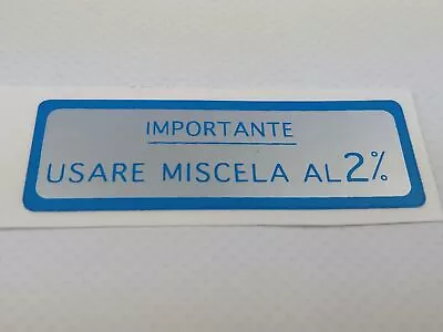 Sticker  Use 2% Mixture  For Vespa 125 VNB/​150 VBA/​VBB/​GL In Italian • $6.22