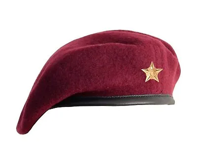 Woolen Cap Traditional Rajputana Army Beret Cap Solider Artist With Star Badge • $15.95