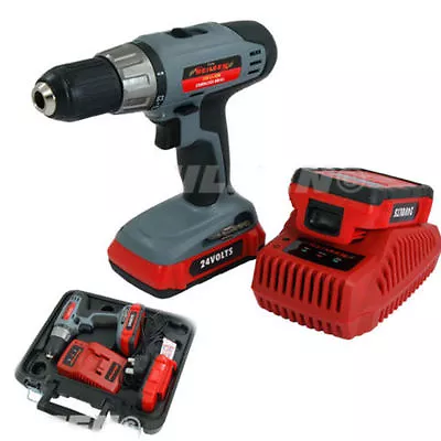 £74.99 • Buy 24v Heavy Duty Lithium Li-ion Cordless Drill Screwdriver 2 Batteries Case Ct3754