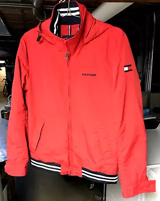 Tommy Hilfiger Men Regatta Water Resistant Windbreaker Yacht Jacket Coat Red • $39.99