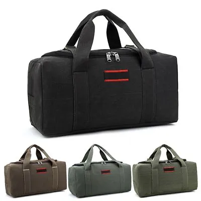 Military Canvas Duffle Gym Bag Sports Travel Luggage Handbag Tote Shoulder Bag • $17.57