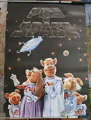 Vintage 1978 Pigs In Space Muppets Posters 38  X 27  Fair Condition • $39.99