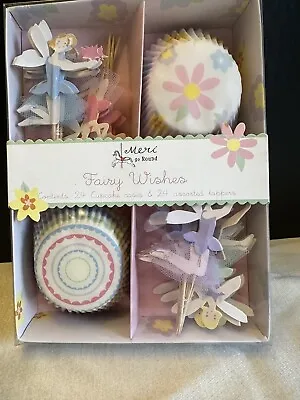 Meri Go Round Fairy Wishes Cupcake Kit 24 Baking Cup Liners & 24 Toppers • $10